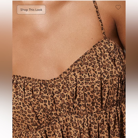 NWT 🌟 Cotton voile empire-waist dress in leopard print - Picture 3 of 7